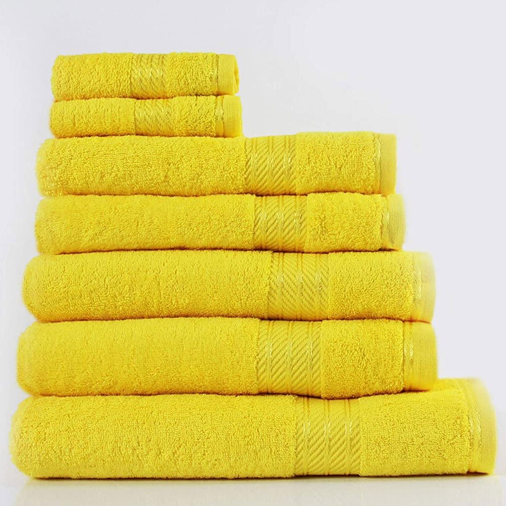 SUPREME 7 PIECE TOWEL SET YELLOW