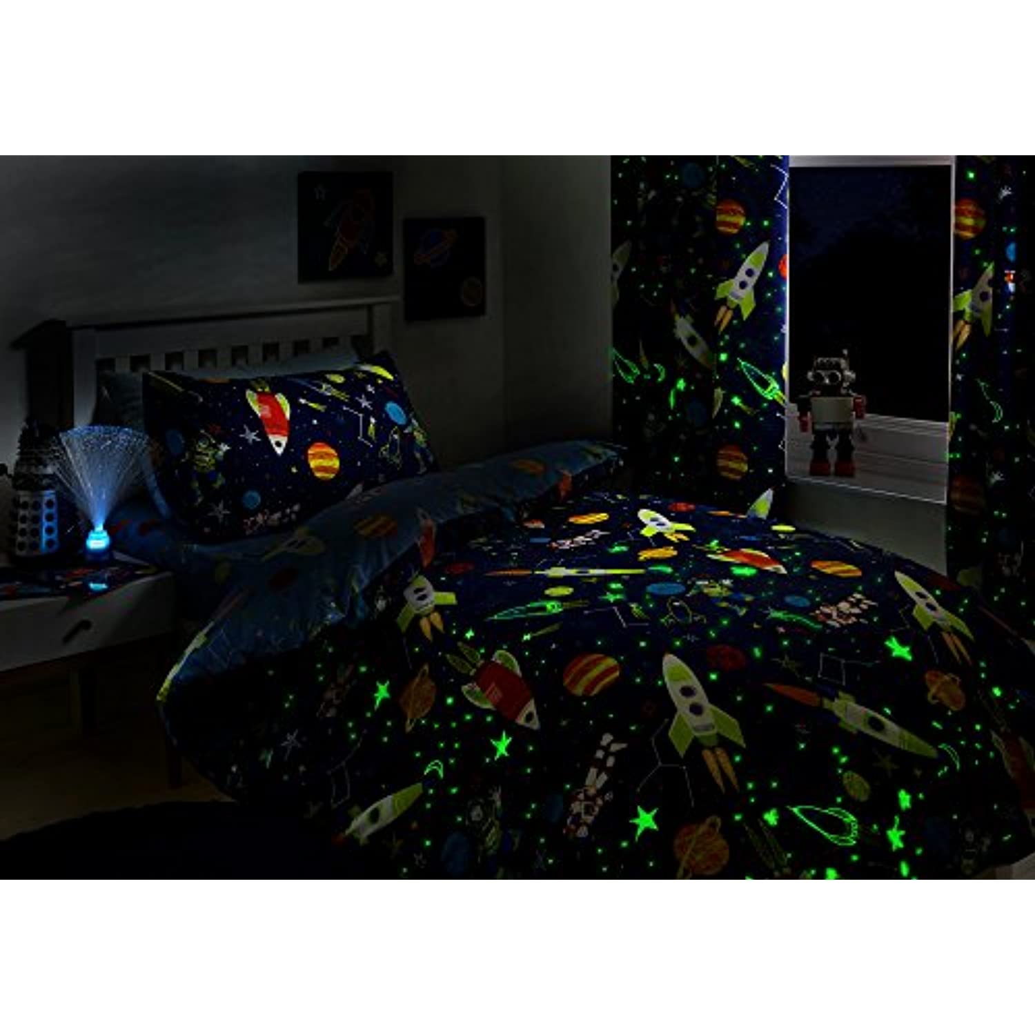 Supersonic Glow In The Dark Duvet Cover Set - Image 2
