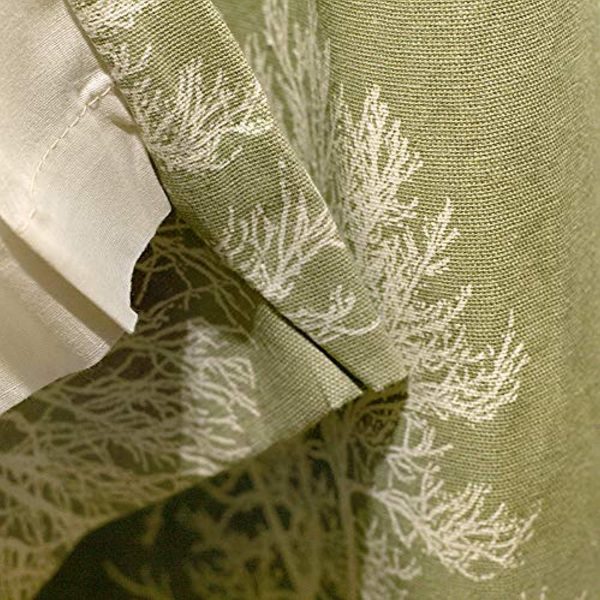 Woodland Trees Green Pair of Eyelet Curtains by Fusion - Image 2