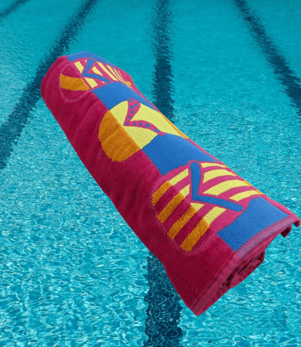 Beach Towel Pink Flip Flop Large Luxury Velour - Image 4