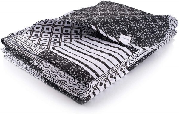 restmor jumana black and white bedspread
