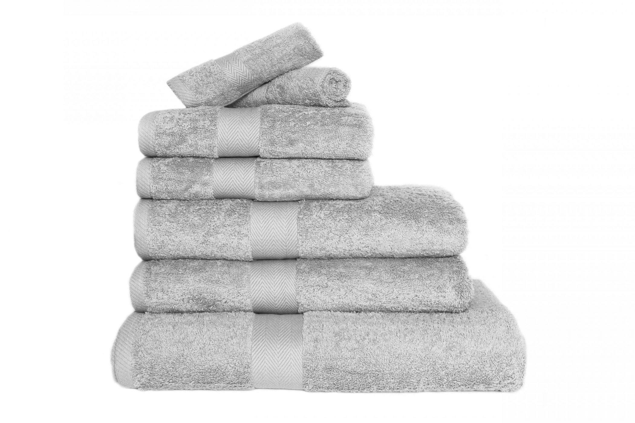 Luxor Spa Towels Silver Grey Luxury Heavy Weight 600GSM Cotton Towels - Image 4