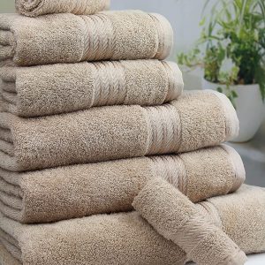 Supreme Latte biscuit brown Egyptian Cotton Towel bale bathroom set thick absorbent 500 gsm