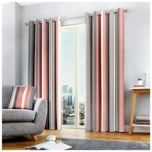 whitworth stripe pink grey curtains