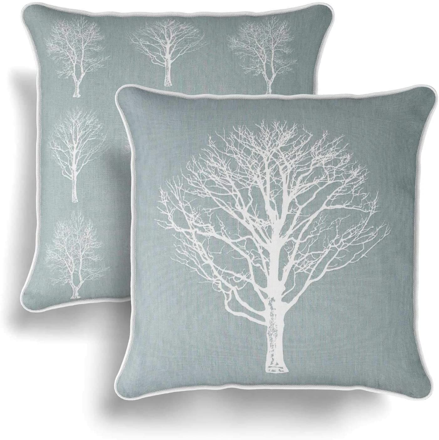 woodland tree duck egg cushion cover