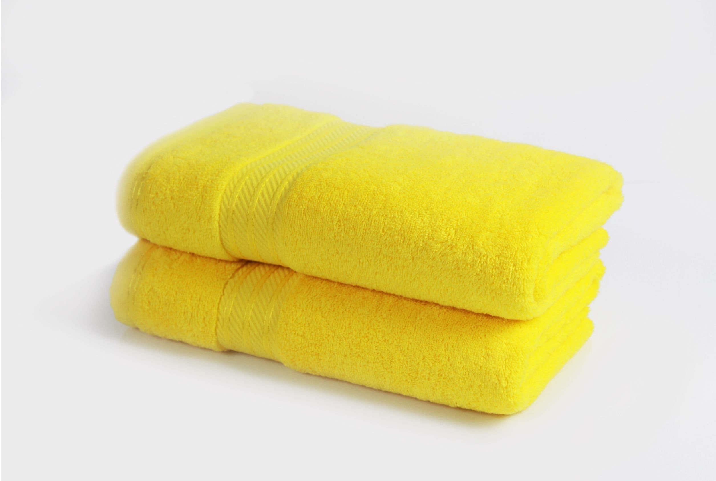 Sunshine Yellow Towels Luxury Egyptian Collection 100% Cotton Towels 500GSM Supreme