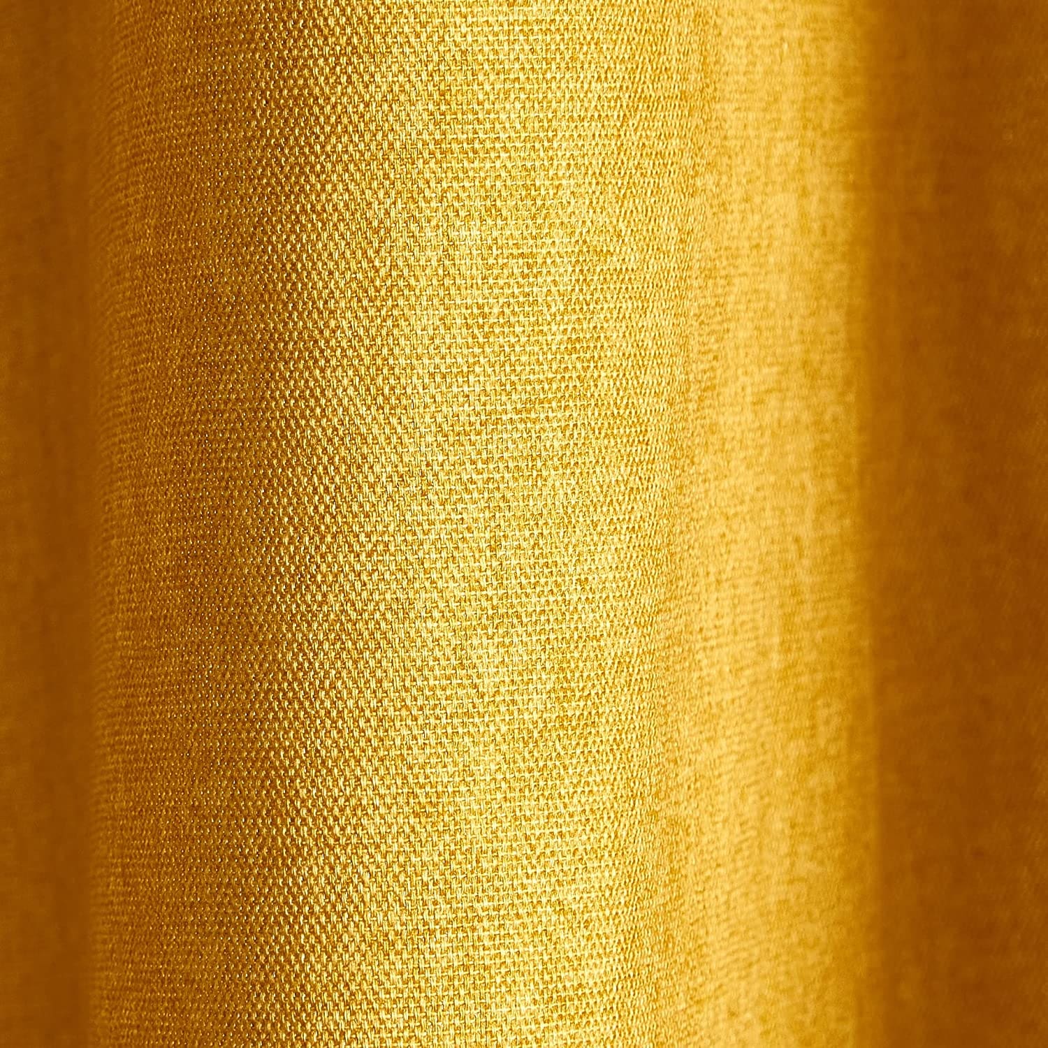 Sorbonne Ochre Yellow Eyelet Curtains Plain Design by Fusion - Image 2