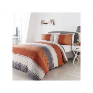 Betley Orange Wide Stripe Bedding