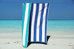Striped Luxury Velour Large Beach Towel