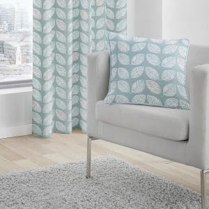 duck egg cushion covers delft skandi leaf pattern