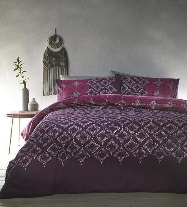 Purple Moroccan Style Duvet Cover Set