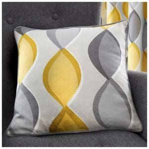 lennox grey & yellow sofa cushion