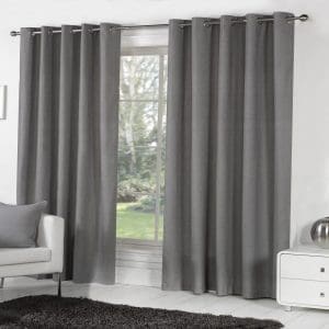 Sorbonne Grey Eyelet Curtains