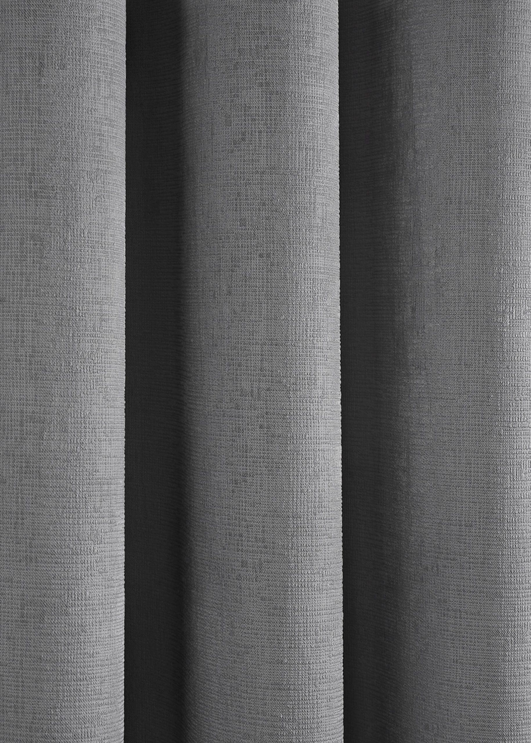 Strata Silver Thermal Eyelet Curtains