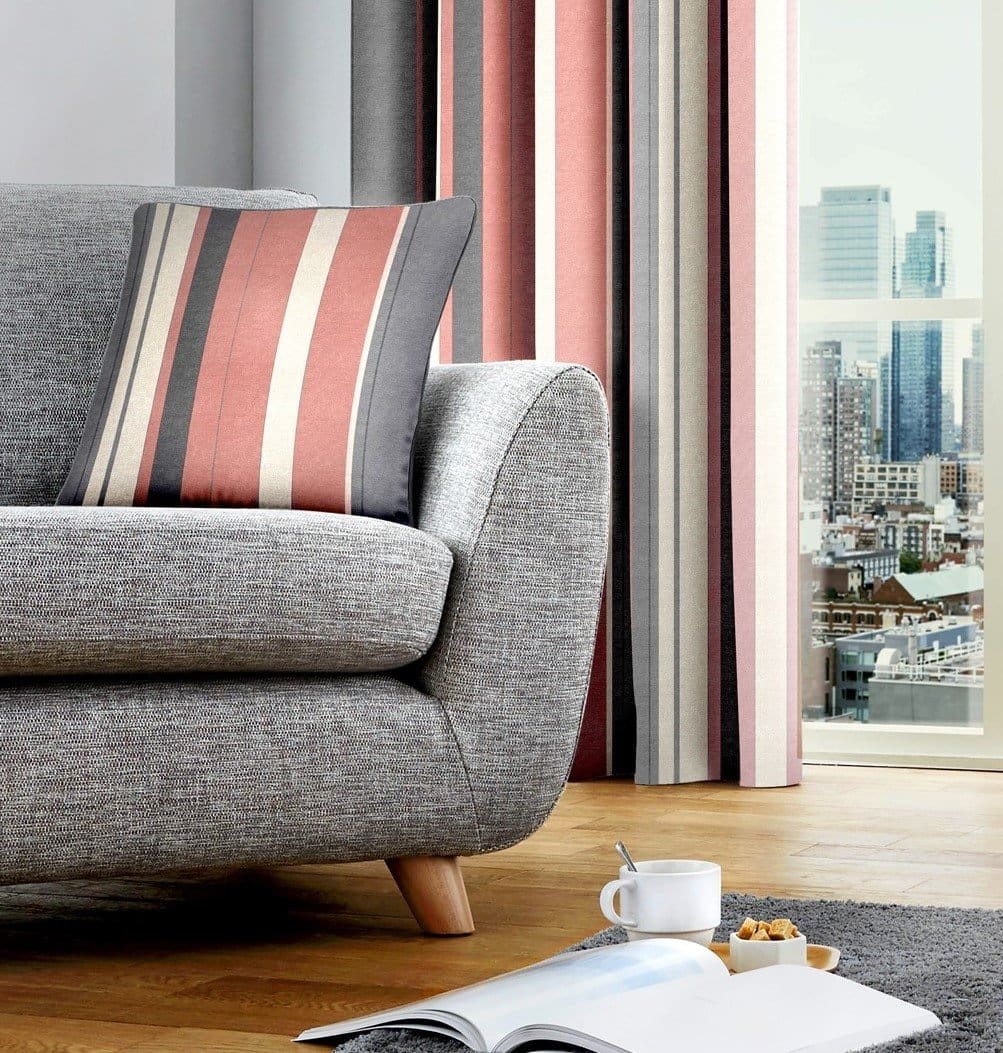 Whitworth Pink Stripe Cushion Cover by Fusion