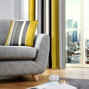 whitworth yellow and grey cushion