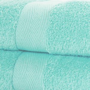 seafoam greeny blue towels egyptian combed cotton
