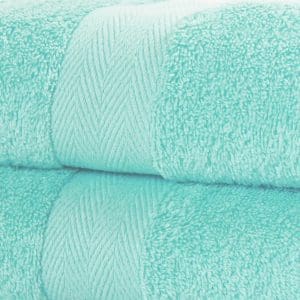 seafoam greeny blue towels egyptian combed cotton