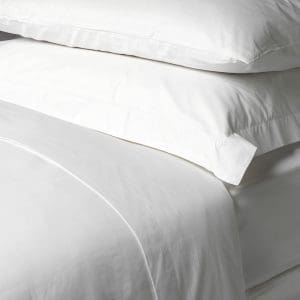 white percale polycotton duvet cover set
