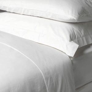 white percale polycotton duvet cover set