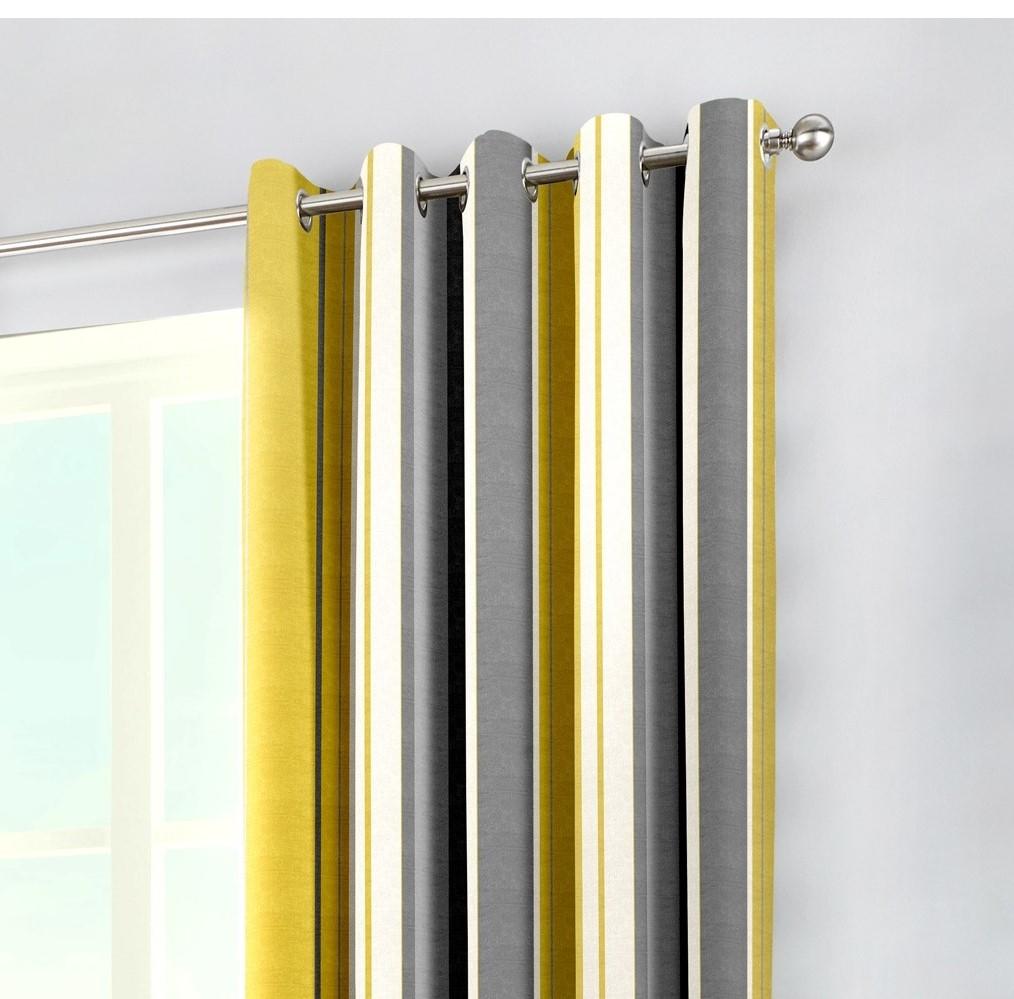 grey & yellow curtains whitworth stripe ochre