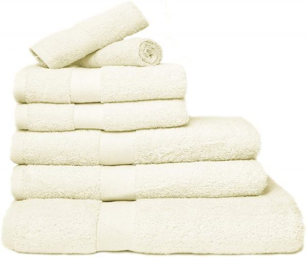 luxor spa towel in cream ivory