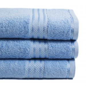 cobalt blue bathroom towels 3 striped egyptian cotton combed