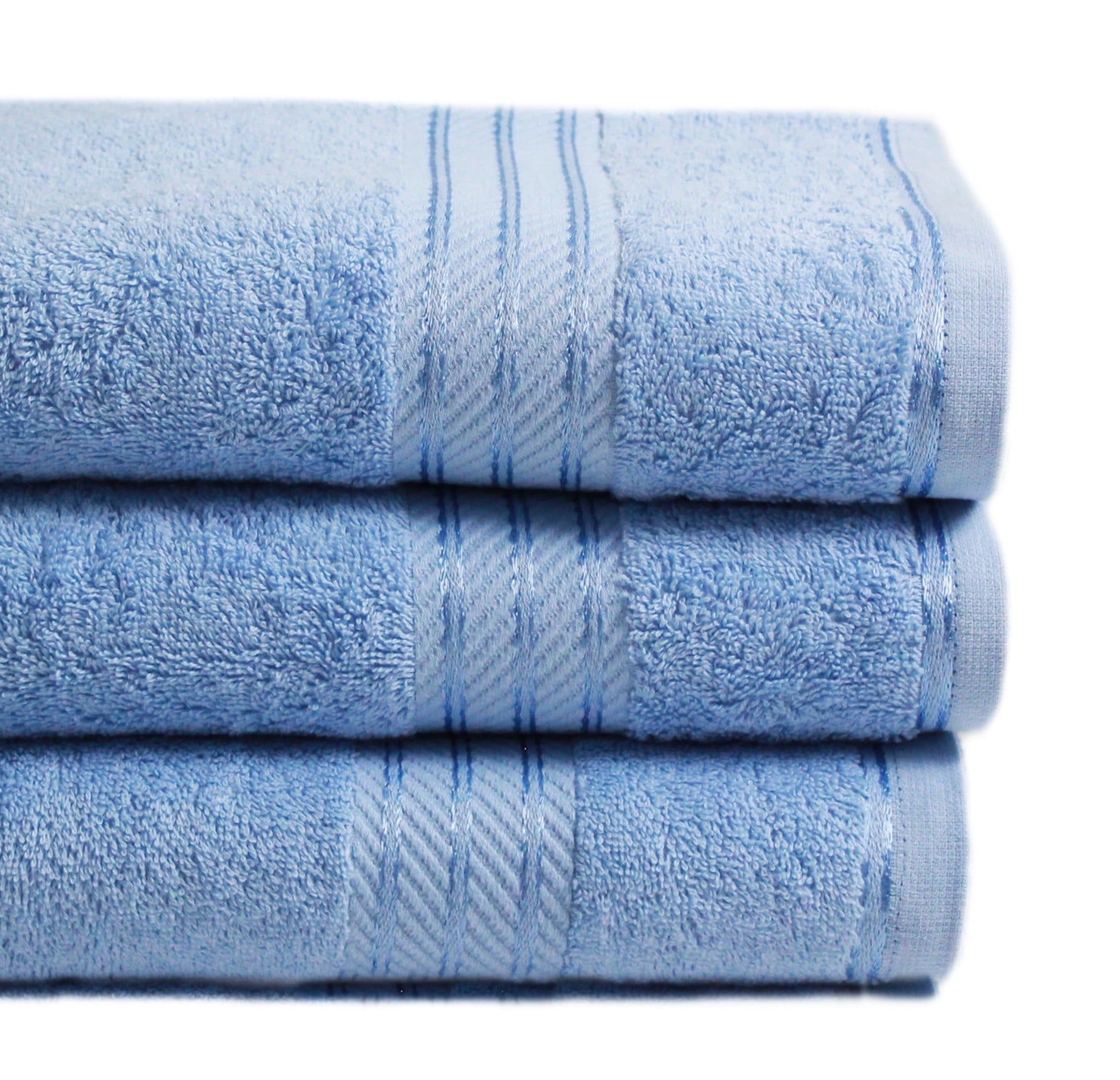 supreme cobalt blue bathroom towels 3 striped egyptian cotton combed