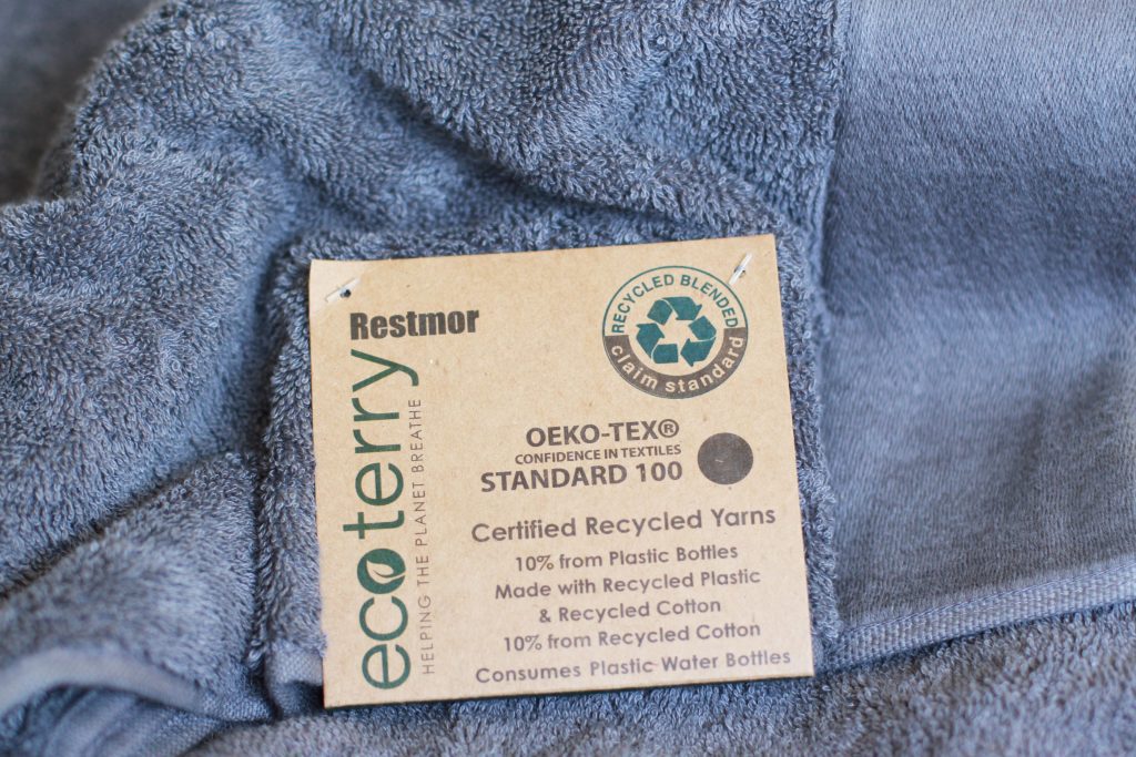sustainable towels for bathroom dark grey