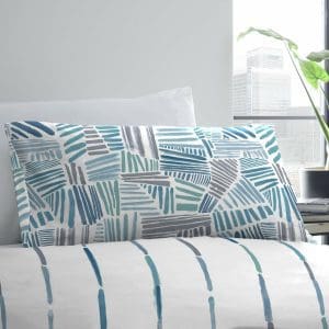 striped bedding cover king size cover set blue white