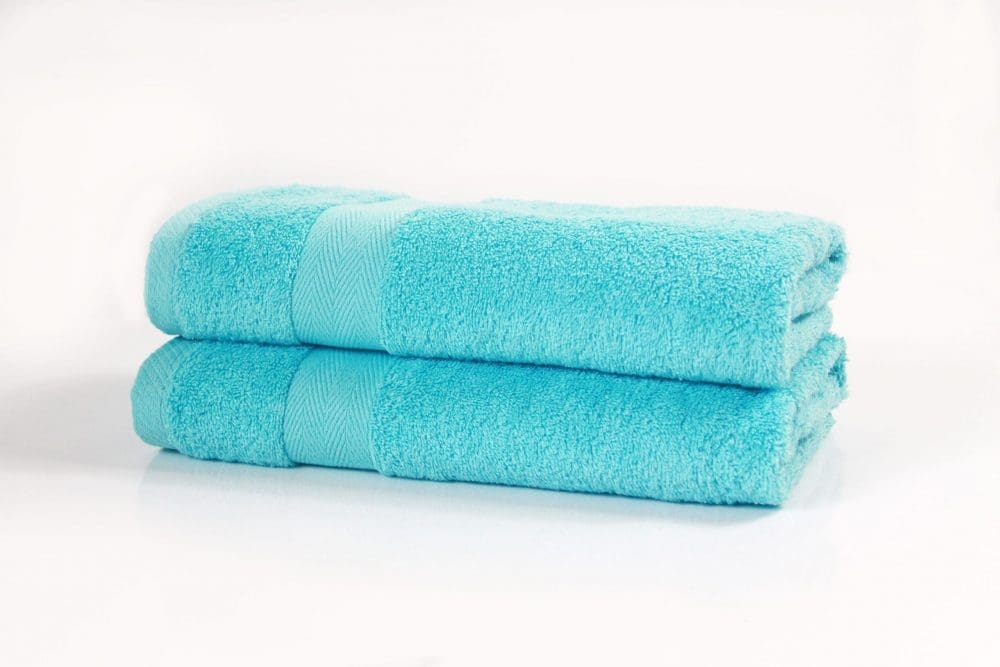 Luxor Spa Aqua Blue Towels Luxury Cotton 600 GSM Towel Set - Image 2
