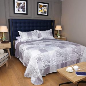 grey patchwork bed set ariana by restmor