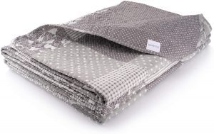 ariana bedspread grey patchwork pattern