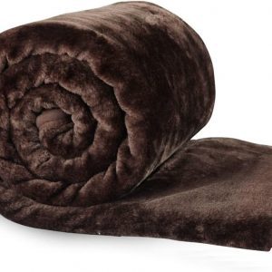 extra large throw faux mink soft in brown