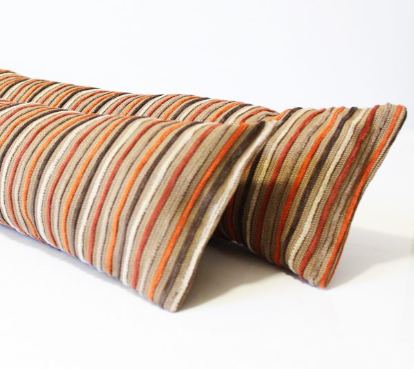 door draft stopper cushion in orange stripe
