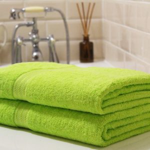 egyptian cotton lime green bath sheets