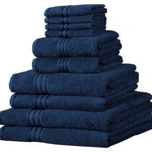 navy blue towel set matching bale egyptian cotton bath linens