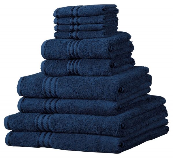 navy blue towel set matching bale egyptian cotton bath linens
