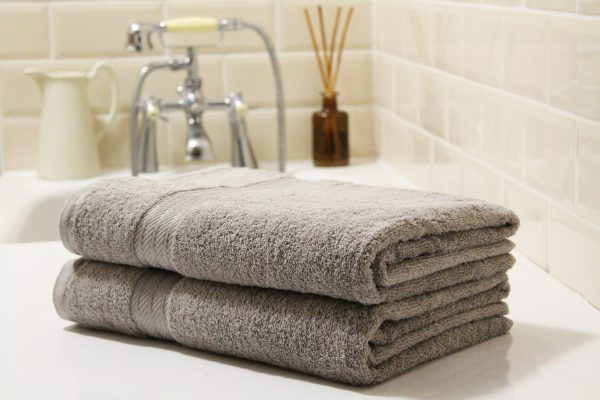 silver 2 pack egyptian cotton bath sheets