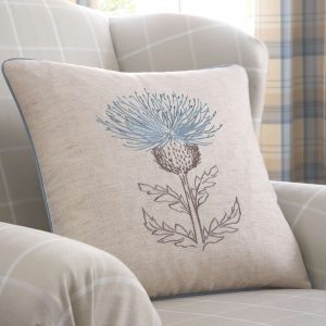 duck egg cushion covers balmoral thistle