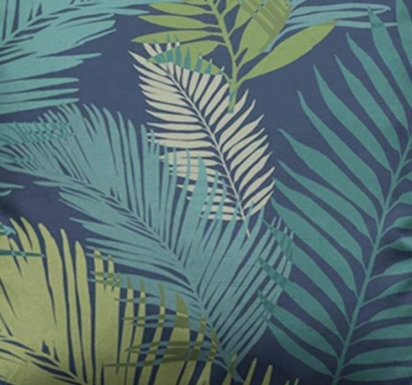 tropical jungle scatter cushion leaf pattern blue green