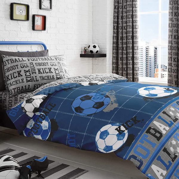blue bedlam football bedding set