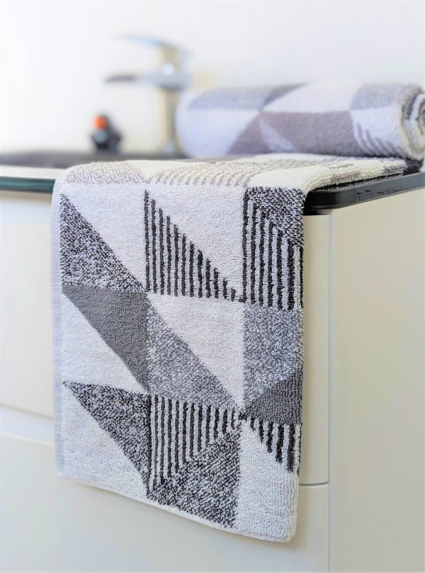 geometric towels black white hand towel pattern cotton