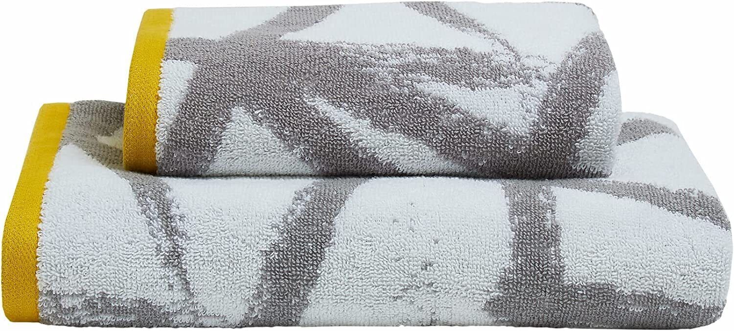 leda grey yellow cotton hand towels