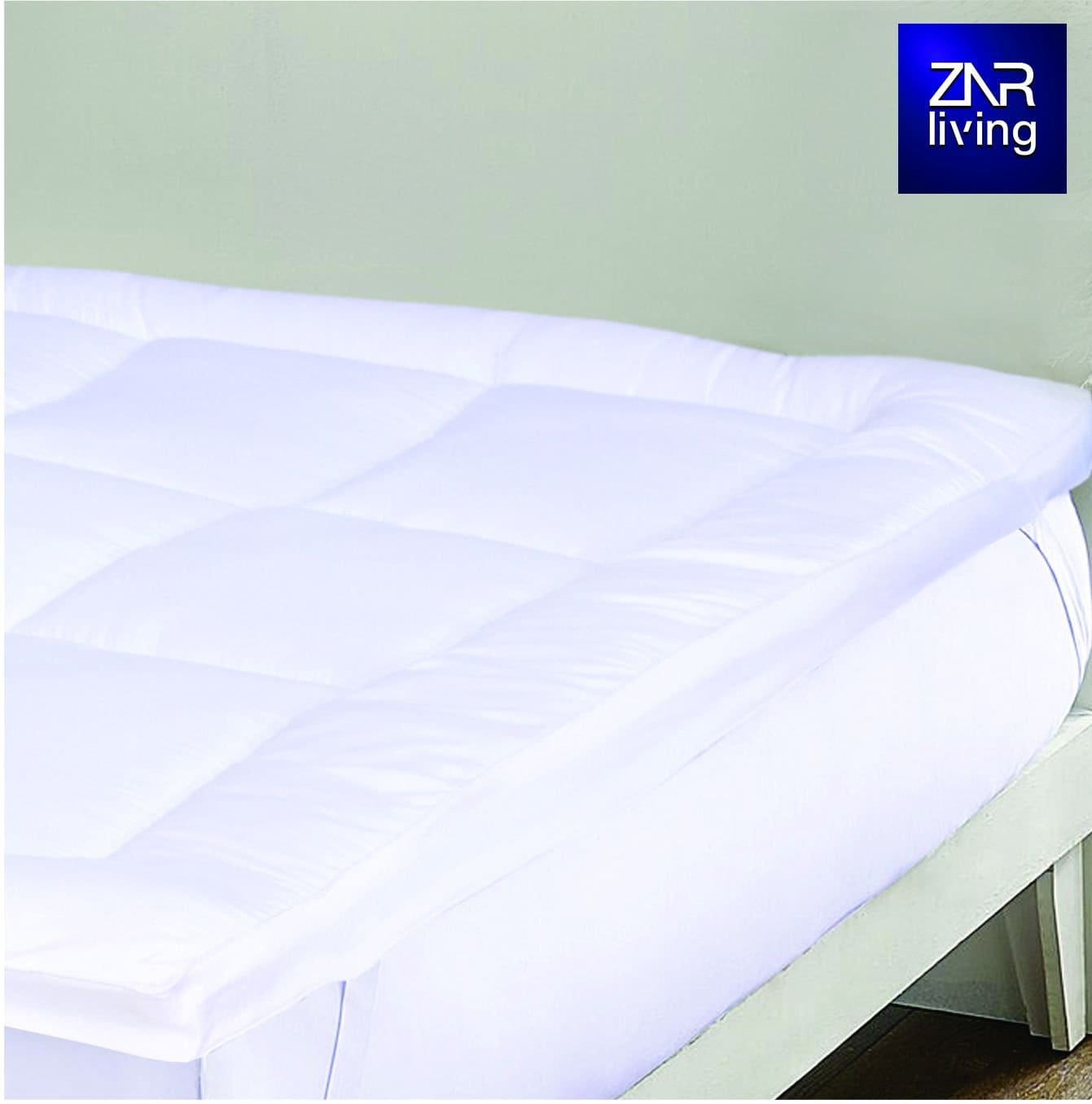 5 cm thick mattress topper double bed with elastic corners to hold in place