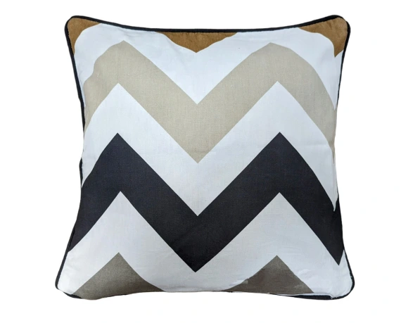 chevron cushion cover geometric pattern cream tan colours
