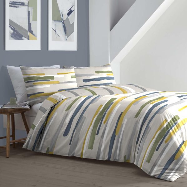 clifton green yellow duvet cover set by fusion