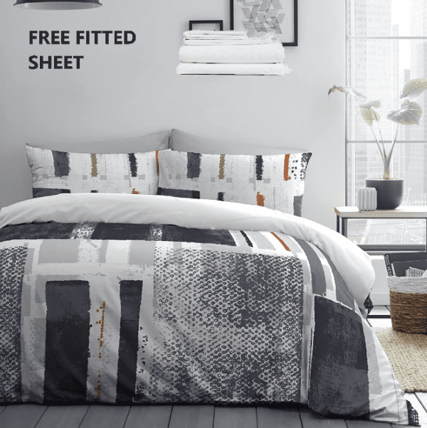batika navy bed cover free sheet geometric pattern