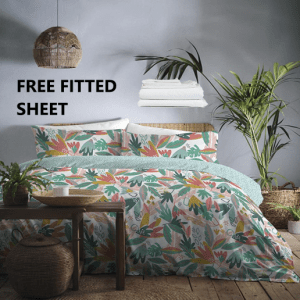 rona duck egg duvet cover set and fitted sheet free