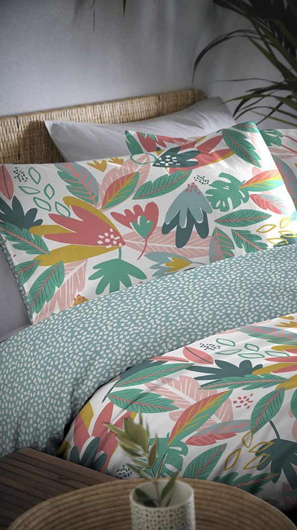 rona floral duvet cover set double bed size close up